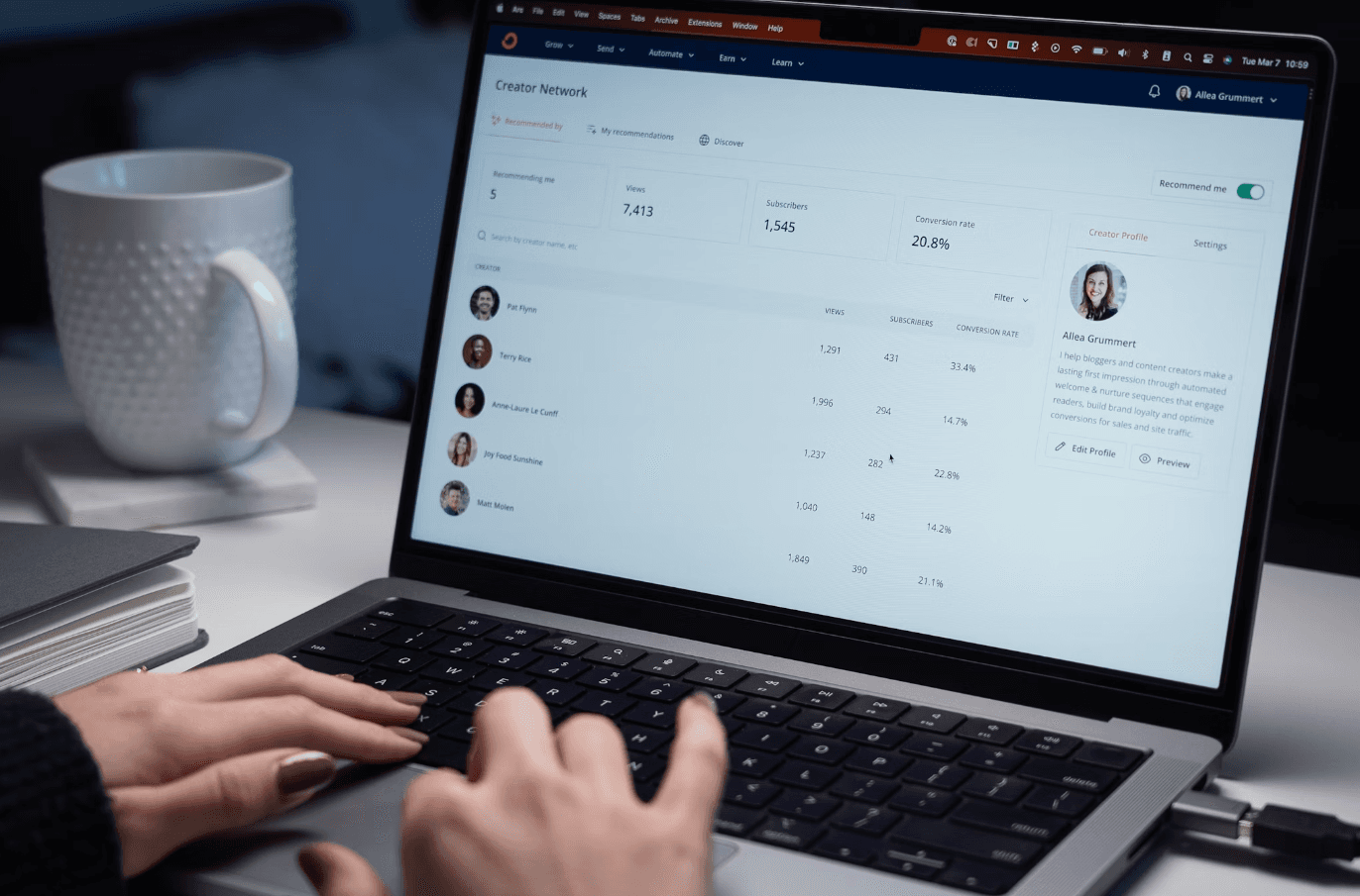 Brand using CreatorU platform